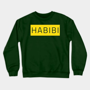 Habibi in a yellow rectangle Crewneck Sweatshirt